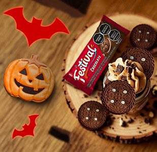 Cupcakes de halloween con galletas Festival Chocolate